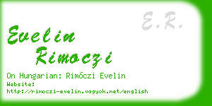 evelin rimoczi business card